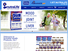 Tablet Screenshot of nutralife.com